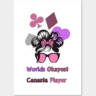 "Worlds Okayest Canasta Royalty: Groovy Crown Jewel"- Funny Canasta Lover Posters and Art